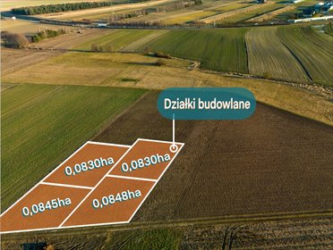 4 działki budowlane pod Dobrodzieniem – szybka budowa! działka Dobrodzień, Szemrowicka