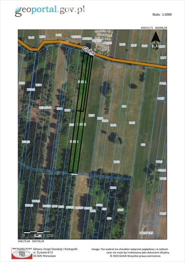 działka na sprzedaż 5500m2 działka Dobczyn, Cicha