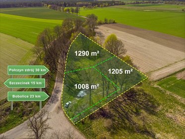 Do sprzedania działka 1200 m² w Grzmiącej z warunkami zabudowy działka Grzmiąca