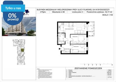 Nowoczesne 3-pokojowe mieszkanie 52 m² w Bydgoszczy polecam mieszkanie Bydgoszcz, Bartodzieje Małe, Filmowa
