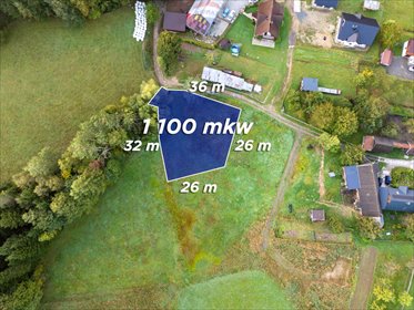 działka na sprzedaż 1100m2 działka Rokiciny Podhalańskie