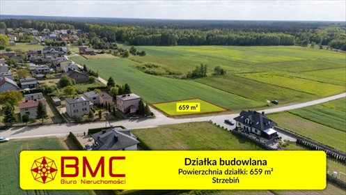 działka na sprzedaż 659m2 działka Strzebiń, Kościuszki