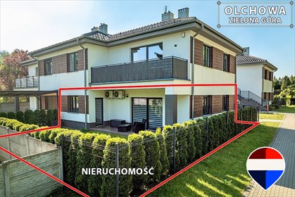 Luksusowe 82 m² z ogrodem, 2 parkingi, nowoczesny design mieszkanie Zielona Góra, Olchowa
