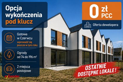 Nowoczesny segment z dużym ogrodem, gotowy w 2026! dom Gowarzewo, Śnieżna