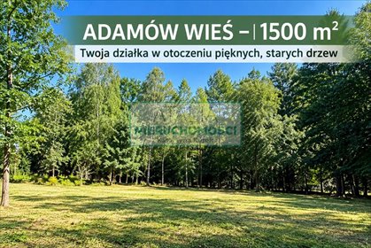Działka 1500 m² z mediami, las, szybki dojazd do S8 działka Adamów-Wieś