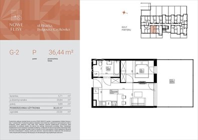 mieszkanie na sprzedaż 36m2 mieszkanie Bydgoszcz, Czyżkówko, Flisacka