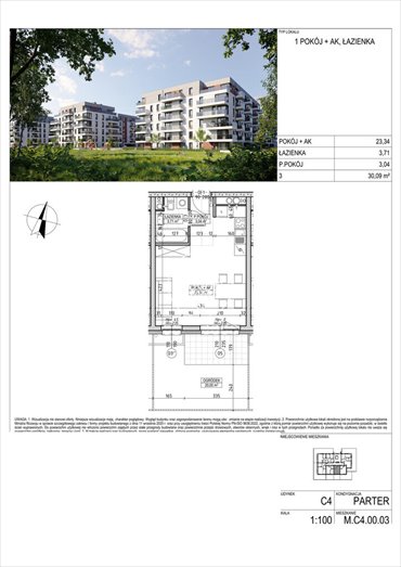 mieszkanie na sprzedaż 30m2 mieszkanie Bydgoszcz, Fordon, Fordońska