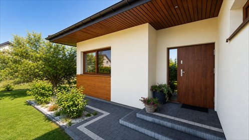 Nowoczesny dom 155 m² z garażem i ogrodem (Józefów) dom Józefów, Poziomkowa