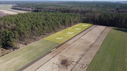 działka na sprzedaż 1000m2 działka Wymysły