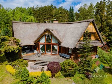 Luksusowa rezydencja z naturalnych materiałów nad jeziorem dom Gronity, Zielona Dolina