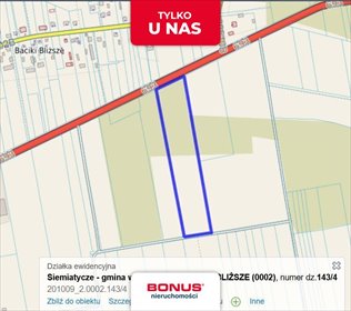 Działka rolno-leśna 2,78 ha z drzewostanem - polecam działka Baciki Bliższe