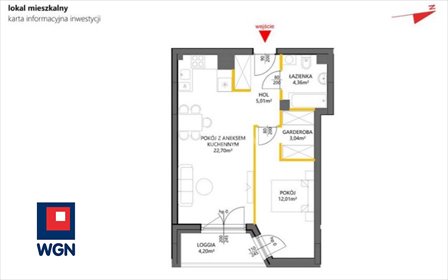 Nowoczesne 47 m² w Warszawie Białołęka - zapraszam mieszkanie Warszawa, Białołęka, Marywillska