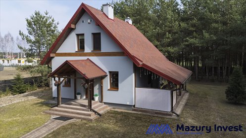 Na sprzedaż nowoczesny dom 108,5 m² z lasem i tarasem w Świętajnie dom Świętajno, Grunwaldzka