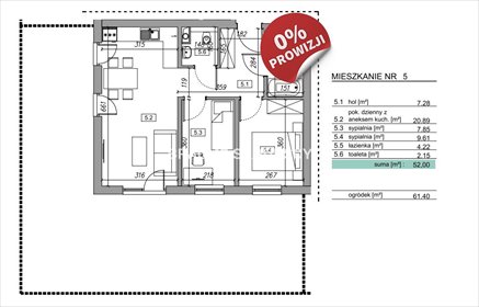 mieszkanie na sprzedaż 52m2 mieszkanie Myślenice, Zawada, Zawada, Zawada
