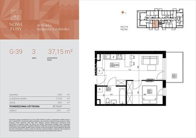 mieszkanie na sprzedaż 37m2 mieszkanie Bydgoszcz, Czyżkówko, Flisacka