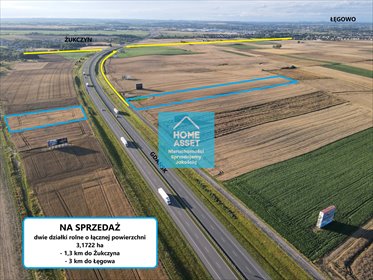 Polecam działki rolne 3,17 ha w Żukczynie pod Gdańskiem działka Żukczyn, Młyńska