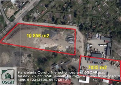 Zabudowana działka z biurem i magazynami, 17 891 m2 działka Zgorzelec