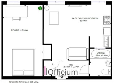 mieszkanie na sprzedaż 39m2 mieszkanie Warszawa, Bonifraterska