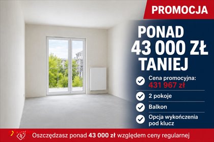 Atrakcyjne 2-pokojowe mieszkanie z balkonem i oszczędnością 43 tys. zł mieszkanie Poznań, Jasielska