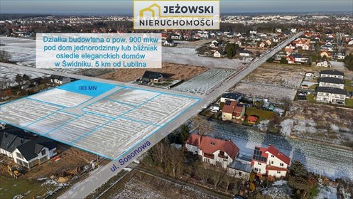 działka na sprzedaż 900m2 działka Świdnik, Romana Dmowskiego