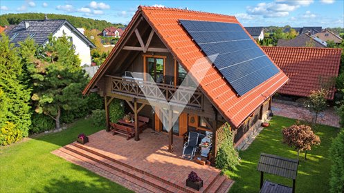 Dom z litego drewna 188 m² (sauna, 5 pokoi) w Czarnowie dom Czarnowo