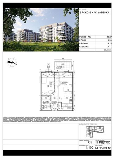 mieszkanie na sprzedaż 36m2 mieszkanie Bydgoszcz, Fordon, Fordońska
