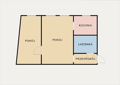 Przestronne 2-pokojowe mieszkanie do remontu z kominkiem i dużym potencjałem mieszkanie Gdańsk, Wrzeszcz, Partyzantów