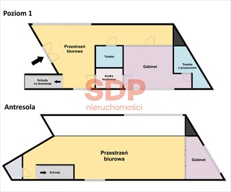 Nowoczesny lokal biurowy 196,5 m2 z antresolą i przeszklonym gabinetem lokal użytkowy Wrocław, Psie Pole, Różanka, Żmigrodzka