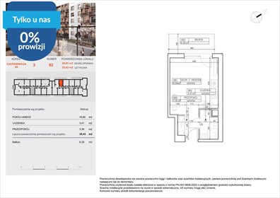 Przestronne 25,43 m² mieszkanie w Bielawach z potencjałem mieszkanie Bydgoszcz, Bielawy, Jana Karola Chodkiewicza