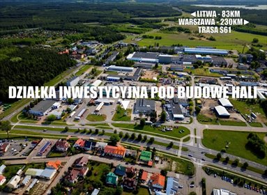 Działka inwestycyjna pod halę 820 m2, dostęp do mediów. działka Ełk, Zatorze, Podmiejska