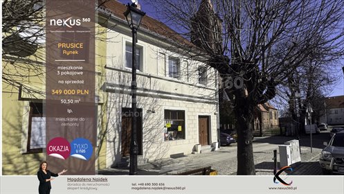 mieszkanie na sprzedaż 51m2 mieszkanie Prusice, rynek Rynek