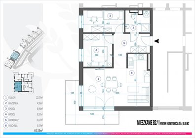 mieszkanie na sprzedaż 60m2 mieszkanie Krzywiń, Osiedle Młodych