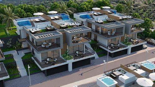 Nowoczesny apartament z tarasem i widokiem na Girne mieszkanie Girne, Girne, Girne, Cypr Północny