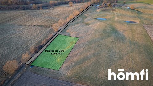 Działka 3114 m² z widokiem na jezioro i las. działka Redy