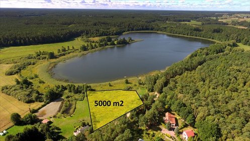 Polecam działkę 5000 m² nad jeziorem Ostrowite w Borach Tucholskich działka Zblewo, Mały Bukowiec