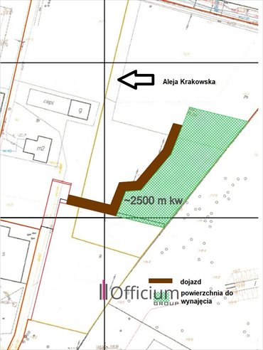 działka na wynajem 2500m2 działka Łazy, Aleja Krakowska