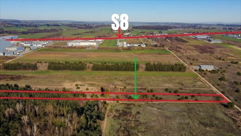 Działka inwestycyjna przy S8 (magazyn, usługi, logistika) działka Małopole