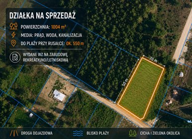 Działka z WZ nad J.Białym. Budujesz od zaraz! działka Orchówek
