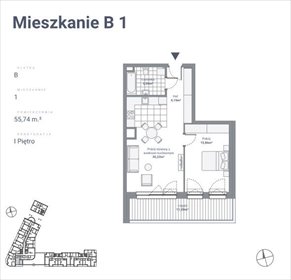 mieszkanie na sprzedaż Gdynia Śródmieście św. Piotra 55,74 m2