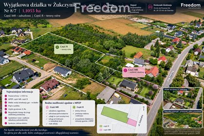 Działka 11 055 m² w Żukczynie (przy drodze, media) działka Żukczyn