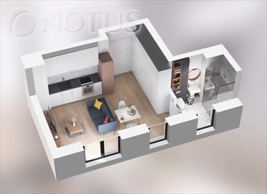 Nowoczesny loft 25,71 m² w prestiżowej inwestycji we Wrocławiu mieszkanie Wrocław, Stawowa