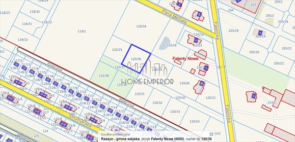 działka na sprzedaż 1030m2 działka Falenty Nowe, Falencka