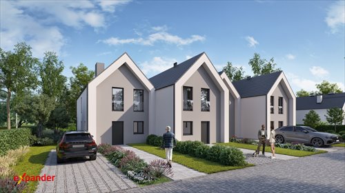 Nowoczesny dom 104 m² z ogrodem (Nadolice Małe) dom Nadolice Małe, Wrocławska