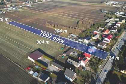 Duża działka inwestycyjna 7602 m² z budynkiem w stanie deweloperskim działka Miechów, Racławicka