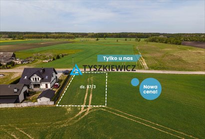 działka na sprzedaż 1044m2 działka Lubichowo
