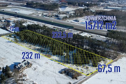 działka na sprzedaż 15712m2 działka Gręzów, Dębowa