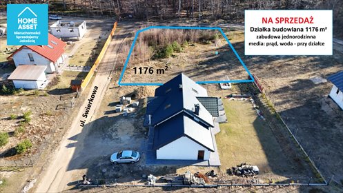 Do sprzedania działka 1176 m² w Warszkowie z mediami działka Warszkowo, Świerkowa