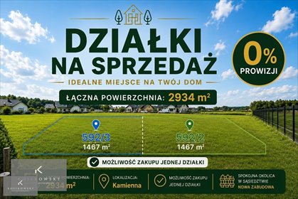 Działki budowlane 2934 m² w Kamiennej - zapraszam działka Kamienna, Diamentowa