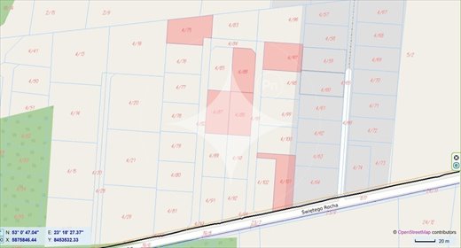 działka na sprzedaż 1009m2 działka Zabłudów, św. Rocha