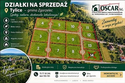 działka na sprzedaż 982m2 działka Tylice